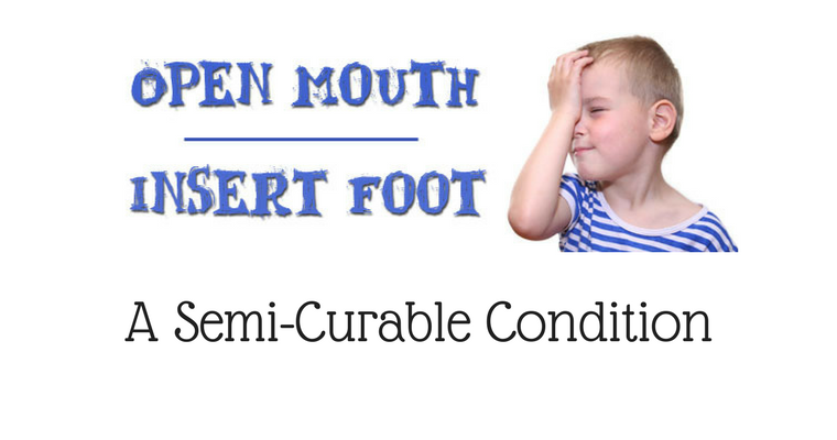 Foot-In-Mouth Disease IS Curable … Sorta’